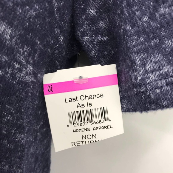 Bobeau Cowl Neck Space Dye Print Sweater Dress M Built-in Face Mask Gray NWT - Picture 8 of 8